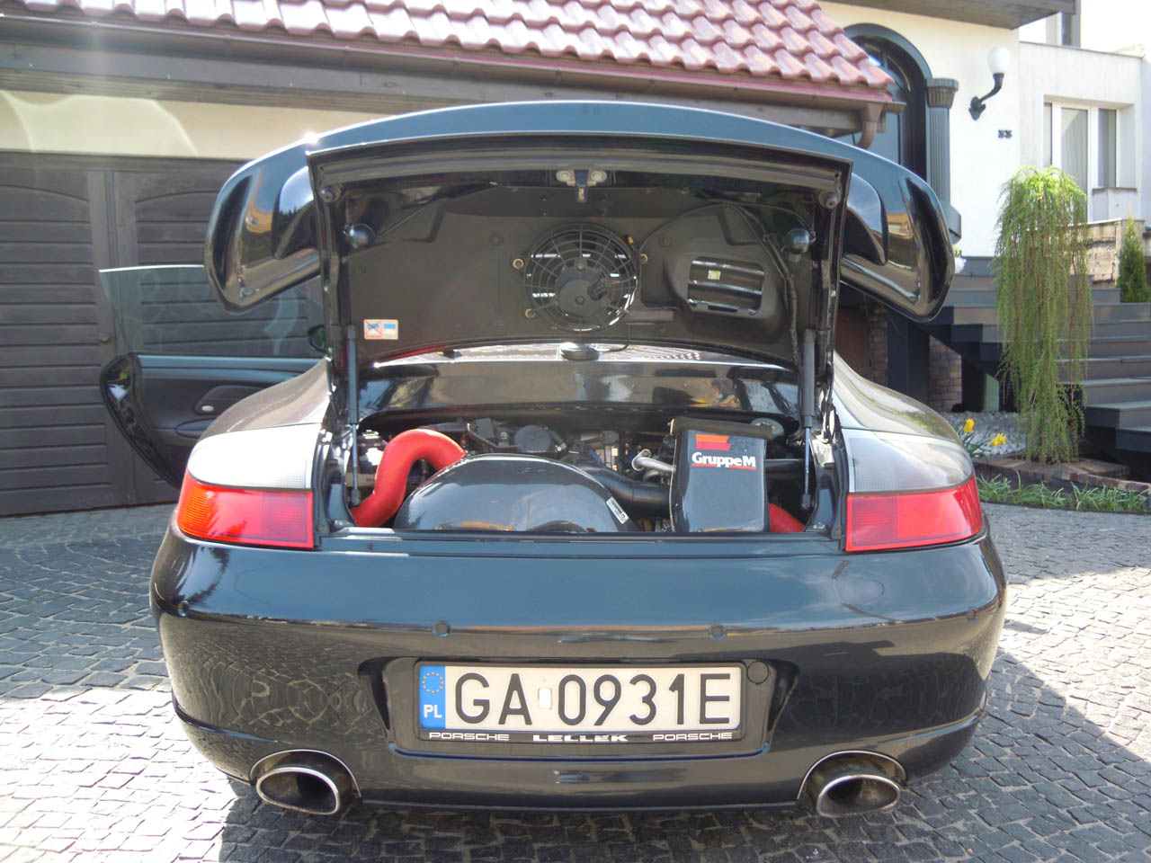 black 2002 Porsche 911 Turbo 